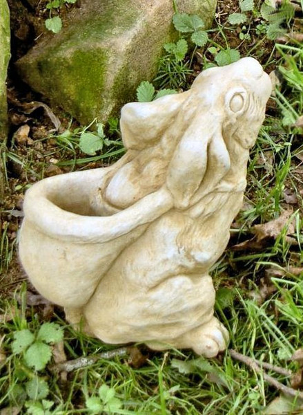 Animal Planter Urn - Storybook Bunny Smuggler Cement Statue